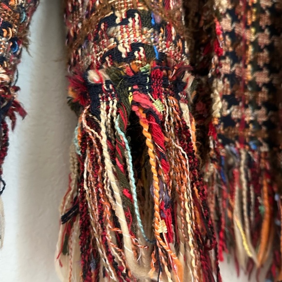 Zara Tweed Multicolored Open front front hem cardigan woman’s XS, Boho, Preppy - Picture 2 of 8